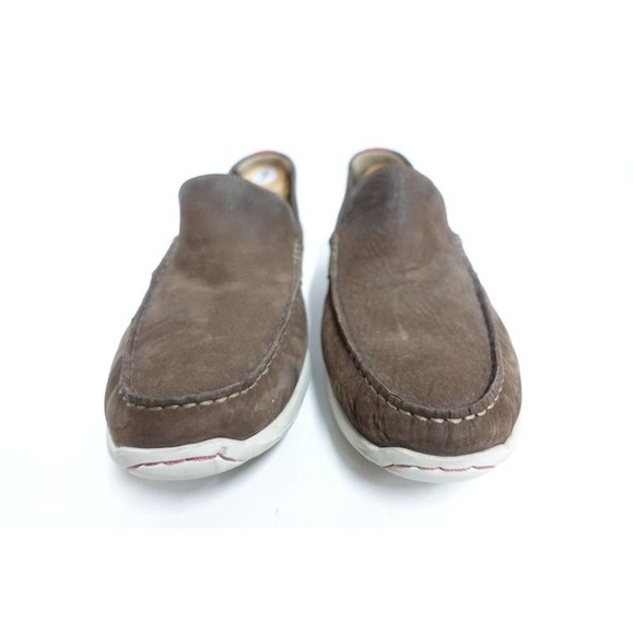 CLARKS Venetian Brown Sz 12 M Men Nubuck Driving Moccasin Loafers - Picture 2 of 10